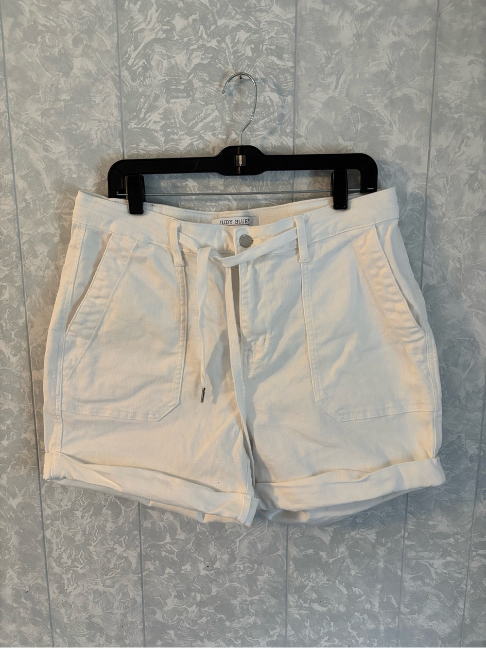 Judy Blue White Shorts with cuff and Drawstring